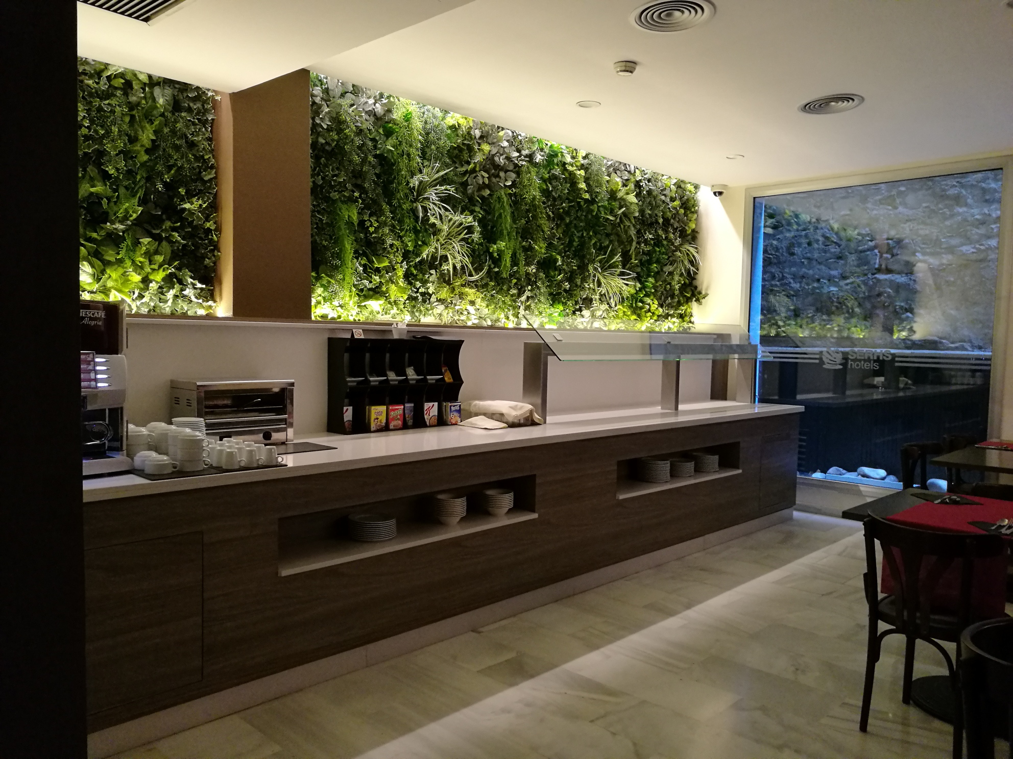 Paret decorada amb plantes